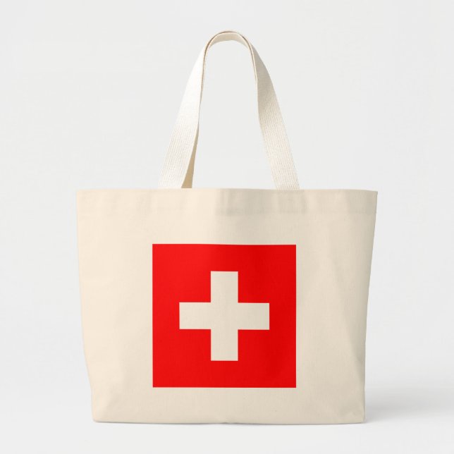 switzerland flag large tote bag (Front)