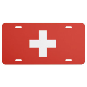 Switzerland flag License Plate