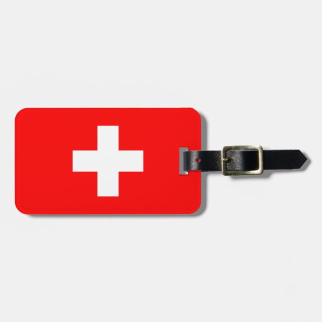 Switzerland Flag Luggage Tag (Front Horizontal)