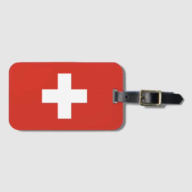 Switzerland flag Luggage Tag (Front Horizontal)