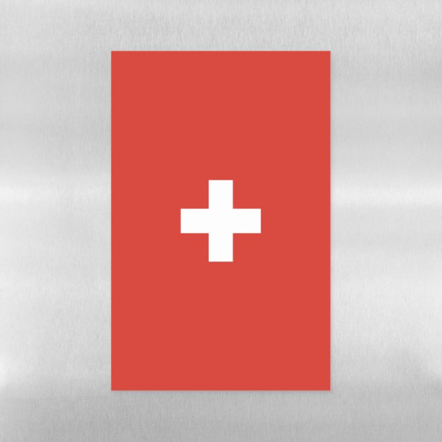 Switzerland flag magnetic dry erase sheet (Vertical)