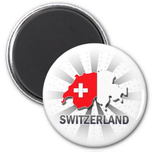 Switzerland Flag Map 20 Magnet