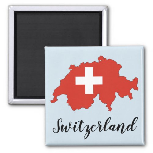 Switzerland Flag Map Magnet