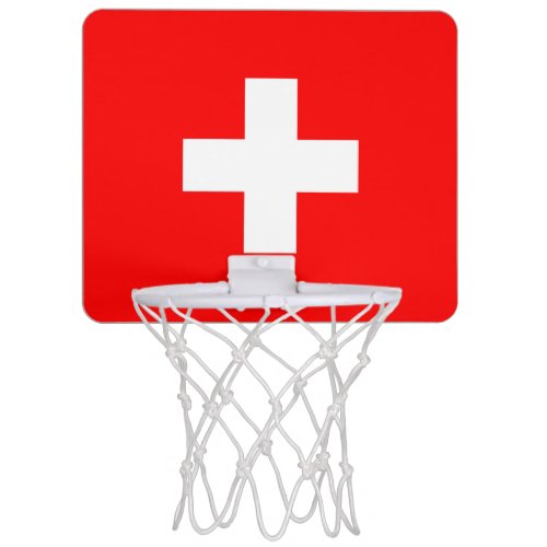 Switzerland Flag Mini Basketball Hoop