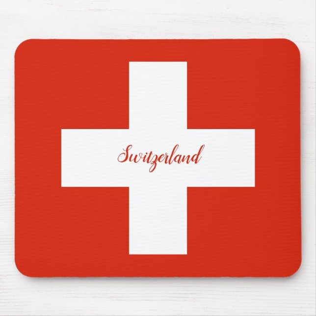 Switzerland Flag Mouse Pad (Front)
