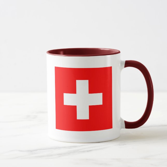 switzerland flag mug (Right)