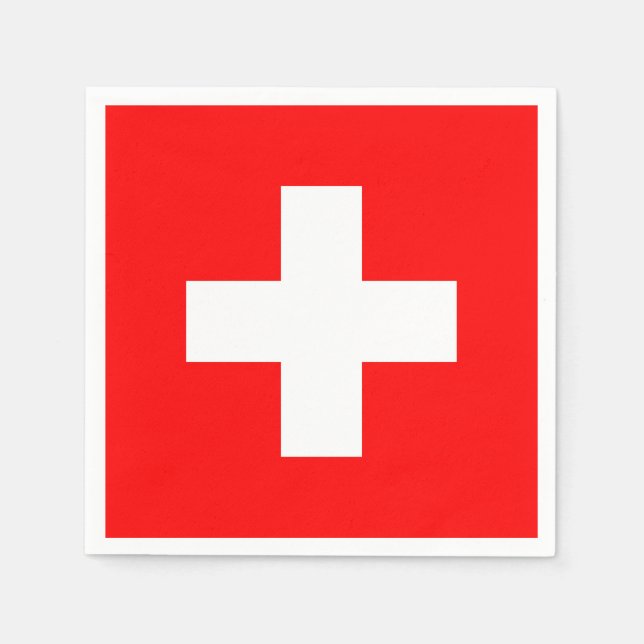 Switzerland Flag Napkins (Front)