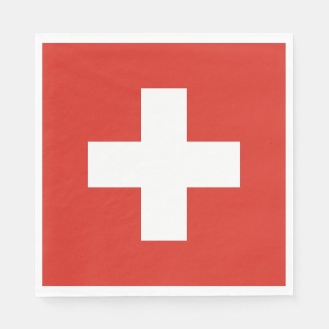 Switzerland Flag Napkins (Front)