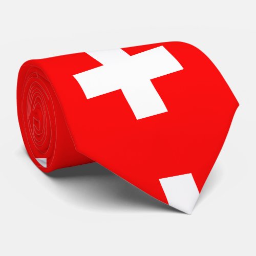 Switzerland Flag Neck Tie
