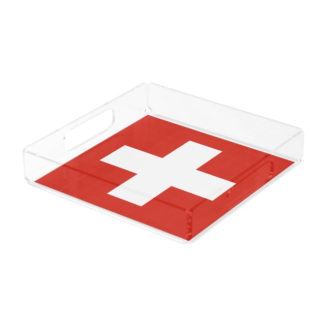 Switzerland flag phone case acrylic tray (Angled)