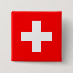 Switzerland Flag Pinback Button