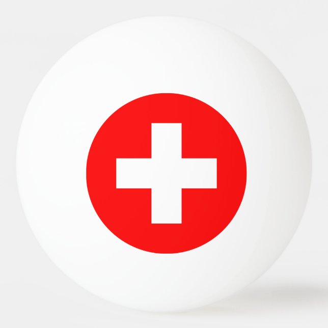 Switzerland Flag Ping Pong Ball (Front)