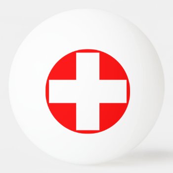 Switzerland Flag Ping Pong Ball by flagart at Zazzle