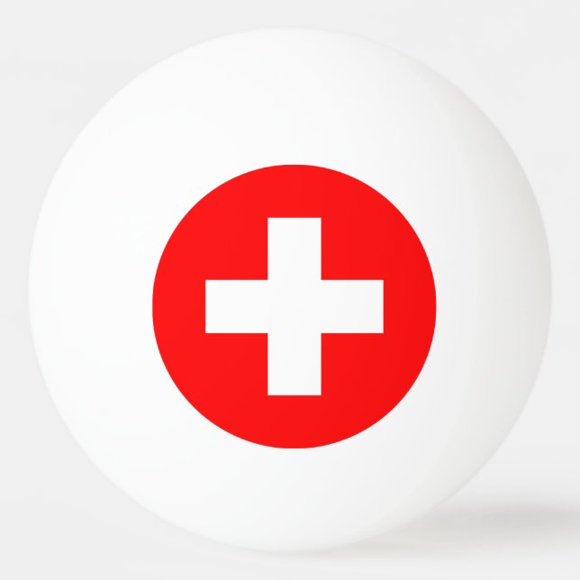 switzerland flag Ping-Pong ball (Front)