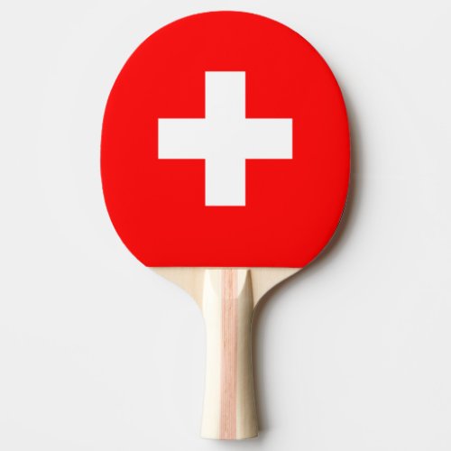 Switzerland Flag Ping Pong Paddle