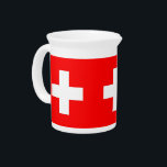Switzerland Flag Pitcher<br><div class="desc">Add a touch of Swiss charm to your dining experience with our exclusive pitcher featuring the flag of Switzerland! Crafted with meticulous attention to detail, this pitcher is more than just a functional item; it’s a celebration of Switzerland’s rich heritage and cultural pride. The vibrant design prominently displays the iconic...</div>