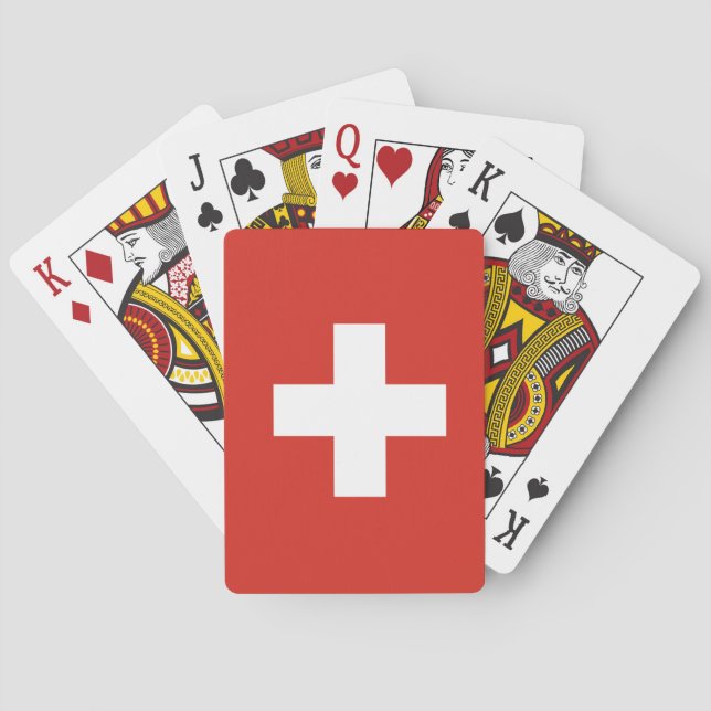 Switzerland Flag Poker Cards (Back)