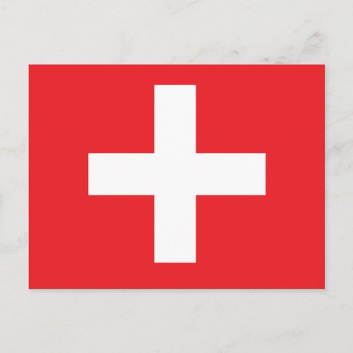 Switzerland Flag Postcard