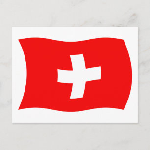 Switzerland Flag Postcard