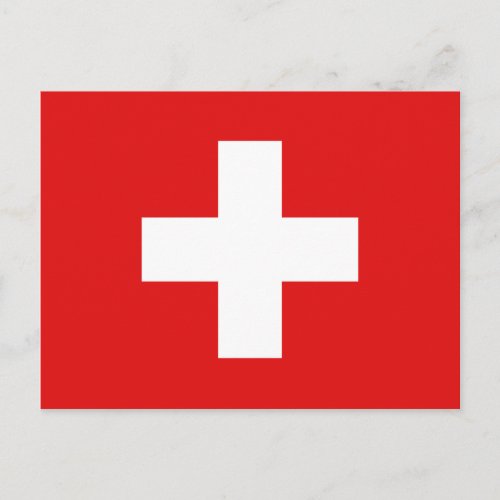 Switzerland Flag Postcard