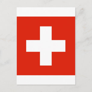 Switzerland flag postcard
