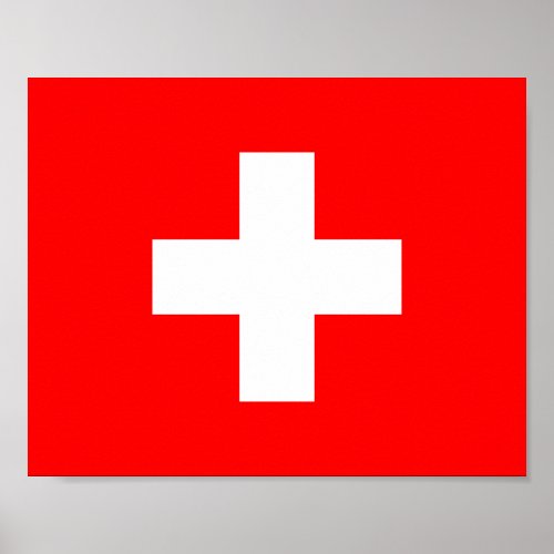 Switzerland Flag Poster