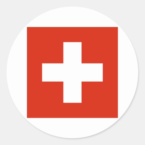 Switzerland Flag Products Classic Round Sticker