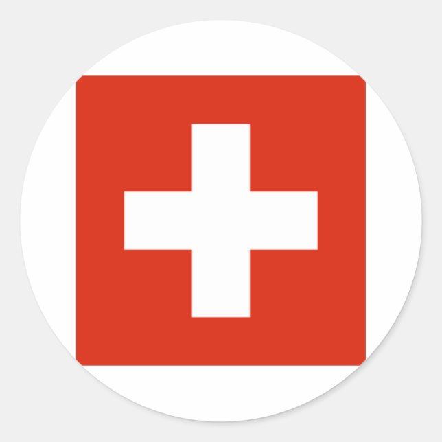 Switzerland Flag Products Classic Round Sticker (Front)