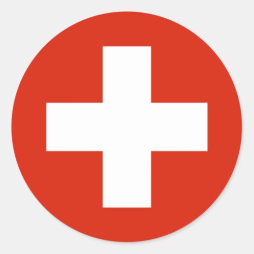 Switzerland Flag Products Classic Round Sticker