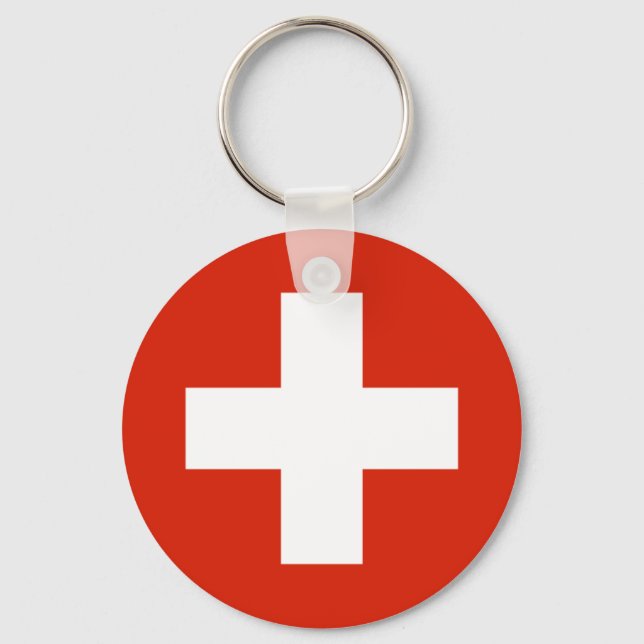 Switzerland Flag Products Keychain (Front)