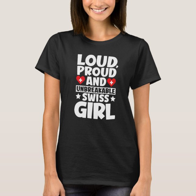 Switzerland Flag Proud Swiss Men & Women  1 T-Shirt (Front)
