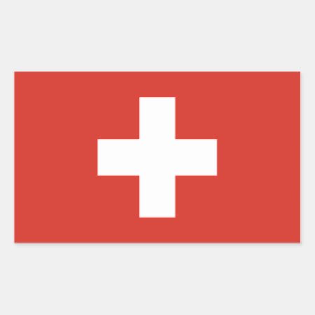 Switzerland Flag Rectangular Sticker