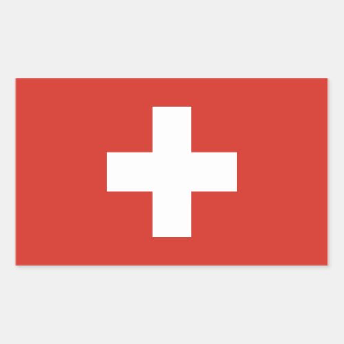 Switzerland Flag Rectangular Sticker