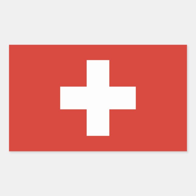 Switzerland Flag Rectangular Sticker (Front)