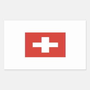 Switzerland Flag Rectangular Sticker