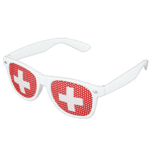 Switzerland Flag Retro Sunglasses