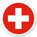 Switzerland Flag Round Sticker