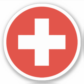 Switzerland Flag Round Sticker