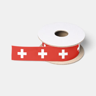 Switzerland Flag Satin Ribbon