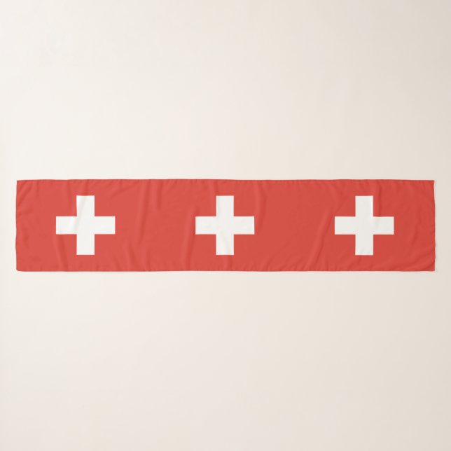 Switzerland Flag Scarf (Front (Horizontal))