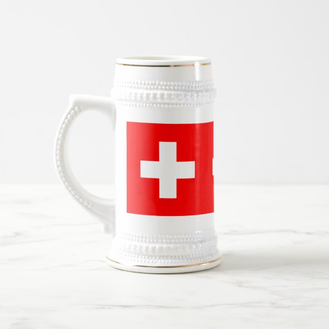 Switzerland Flag Schweiz Swiss Beer Stein (Left)
