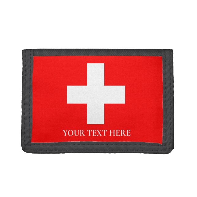 Switzerland Flag Schweiz Swiss Trifold Wallet (Front)