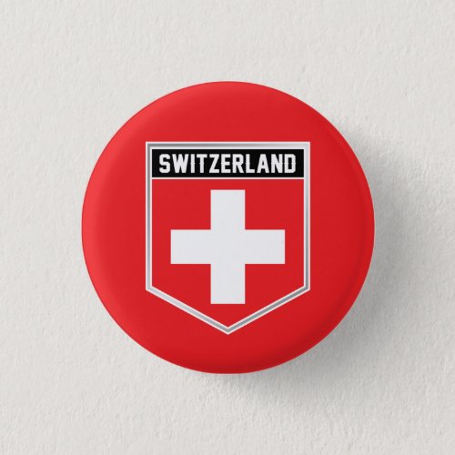 Switzerland Flag Shield Button