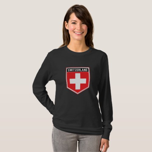 Switzerland Flag Shield T_Shirt