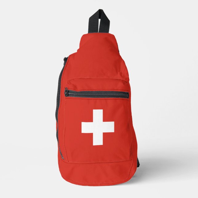 Switzerland flag sling bag (Front)