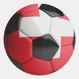 Switzerland flag Soccer Ball Classic Round Sticker