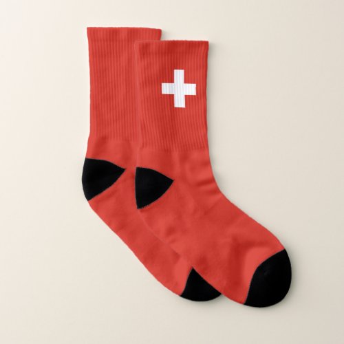 Switzerland Flag Socks