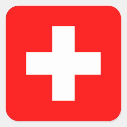 Switzerland Flag Square Sticker