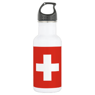 Switzerland Flag Stainless Steel Water Bottle