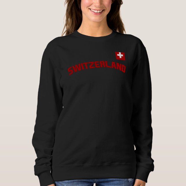 Switzerland Flag Swiss Pride International Country Sweatshirt (Front)